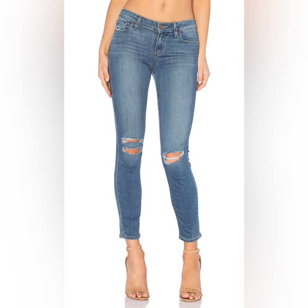 Paige Verdugo Crop Destructed Jeans